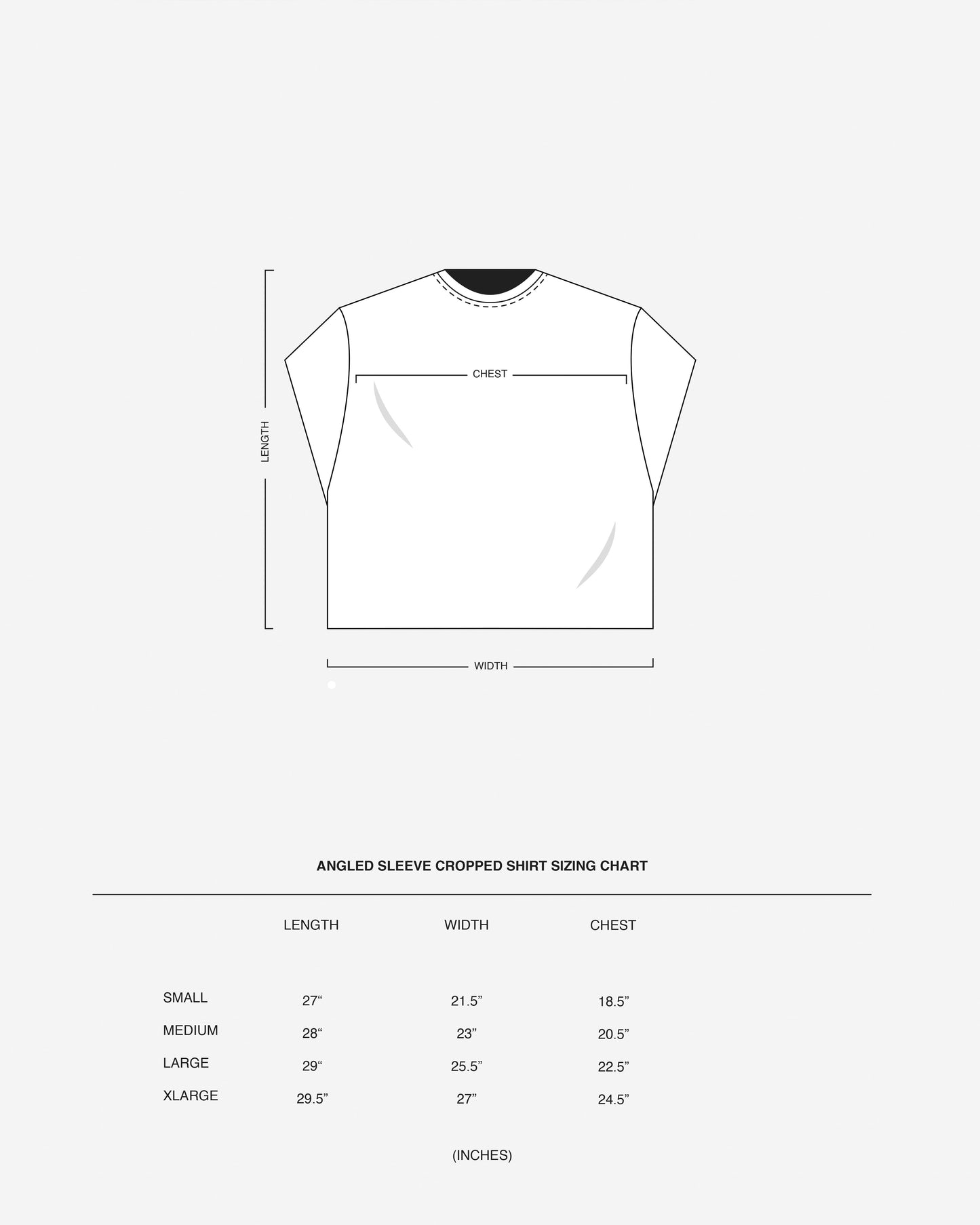 Angled Cropped Shirt - Vintage Gray