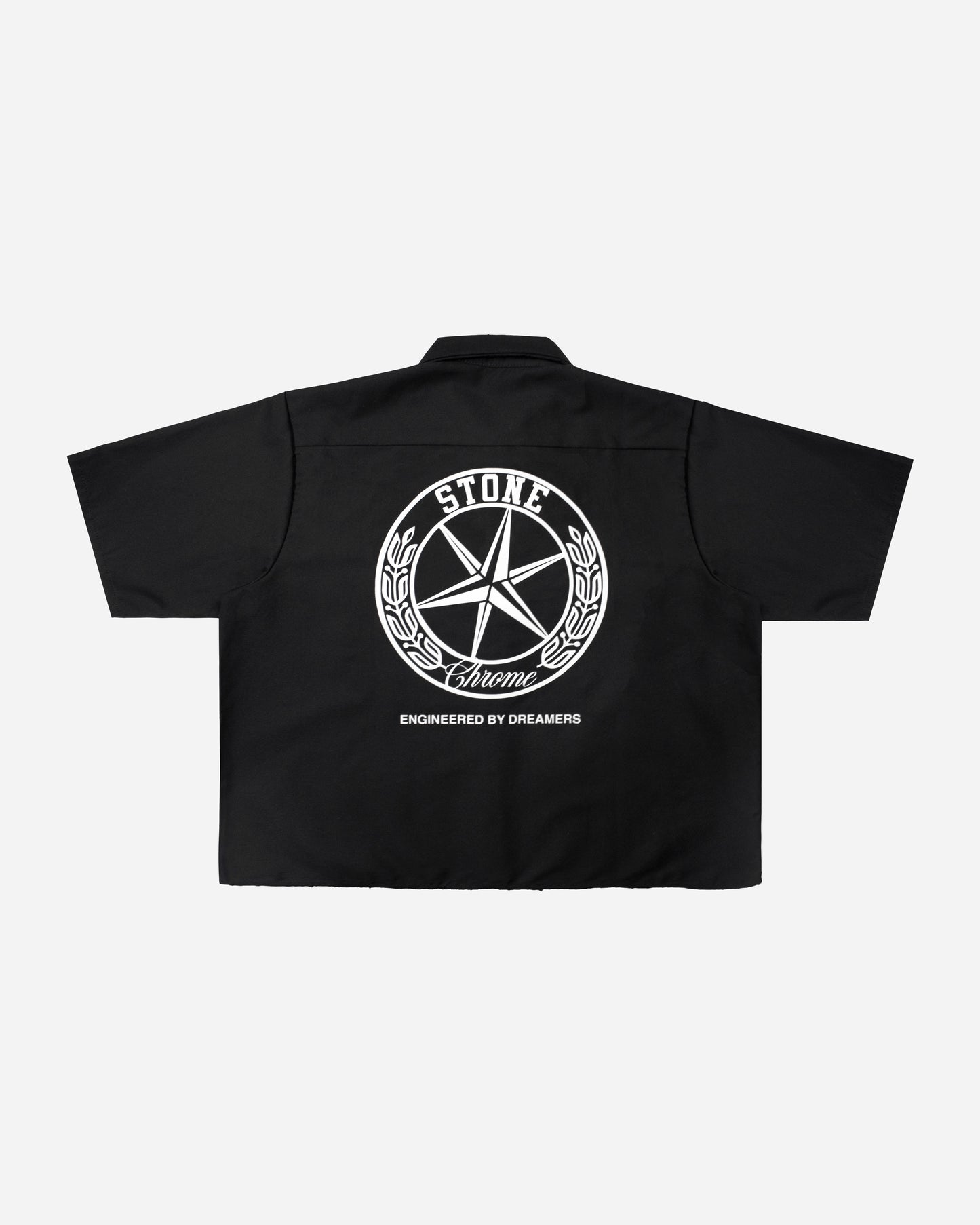 Cropped Button Up - Black