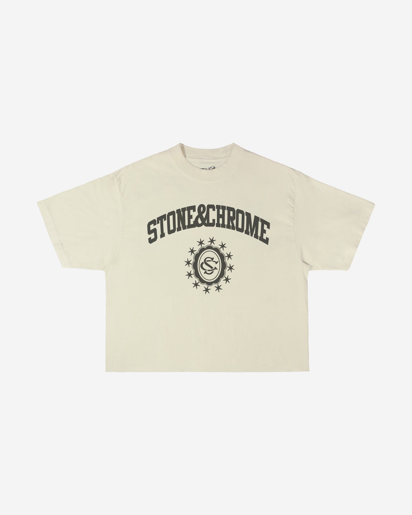 Crest Crop Shirt - Cream