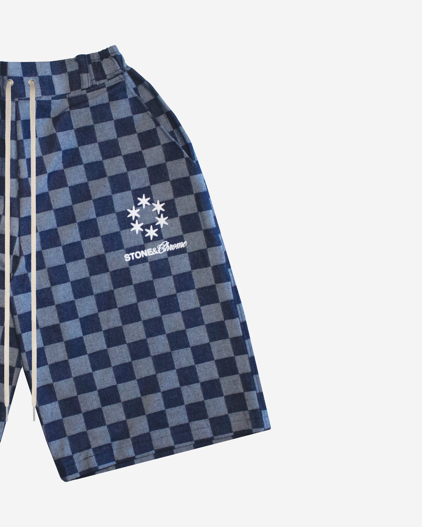 Wide Jorts - Dark Checkered