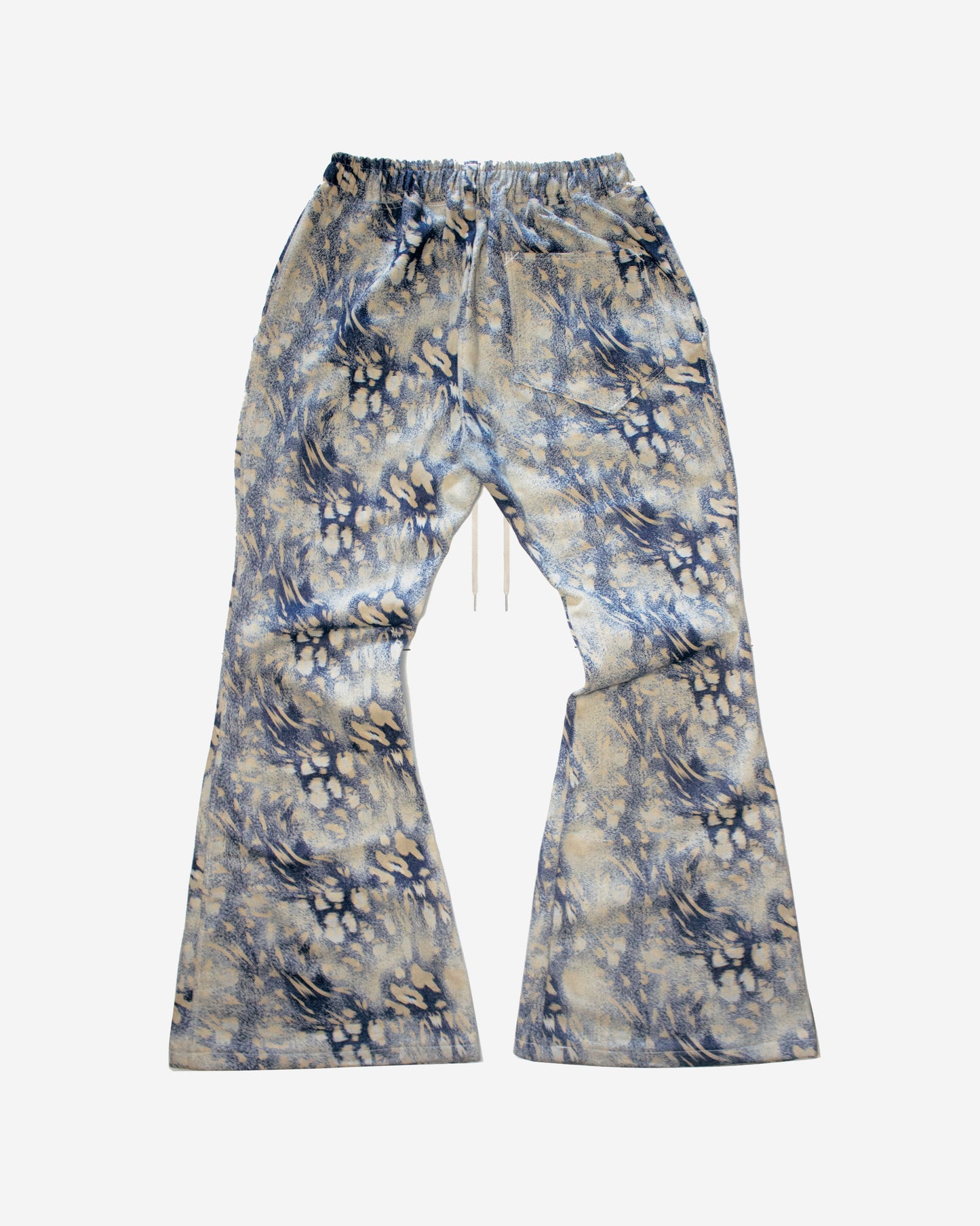 Flared Denim Pants - Cheetah