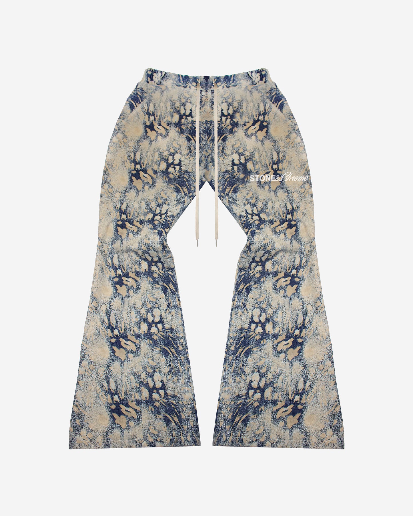 Flared Denim Pants - Cheetah