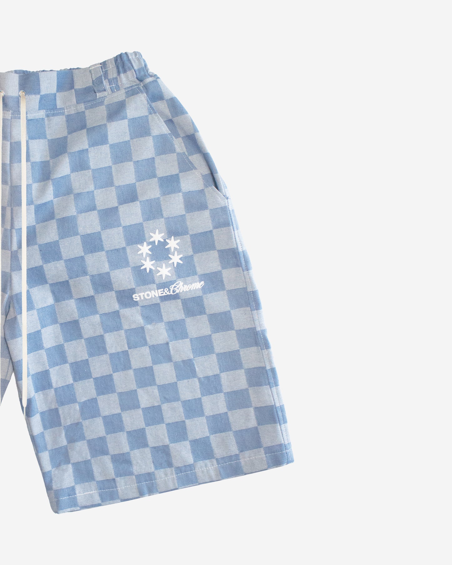 Wide Jorts - Light Checkered