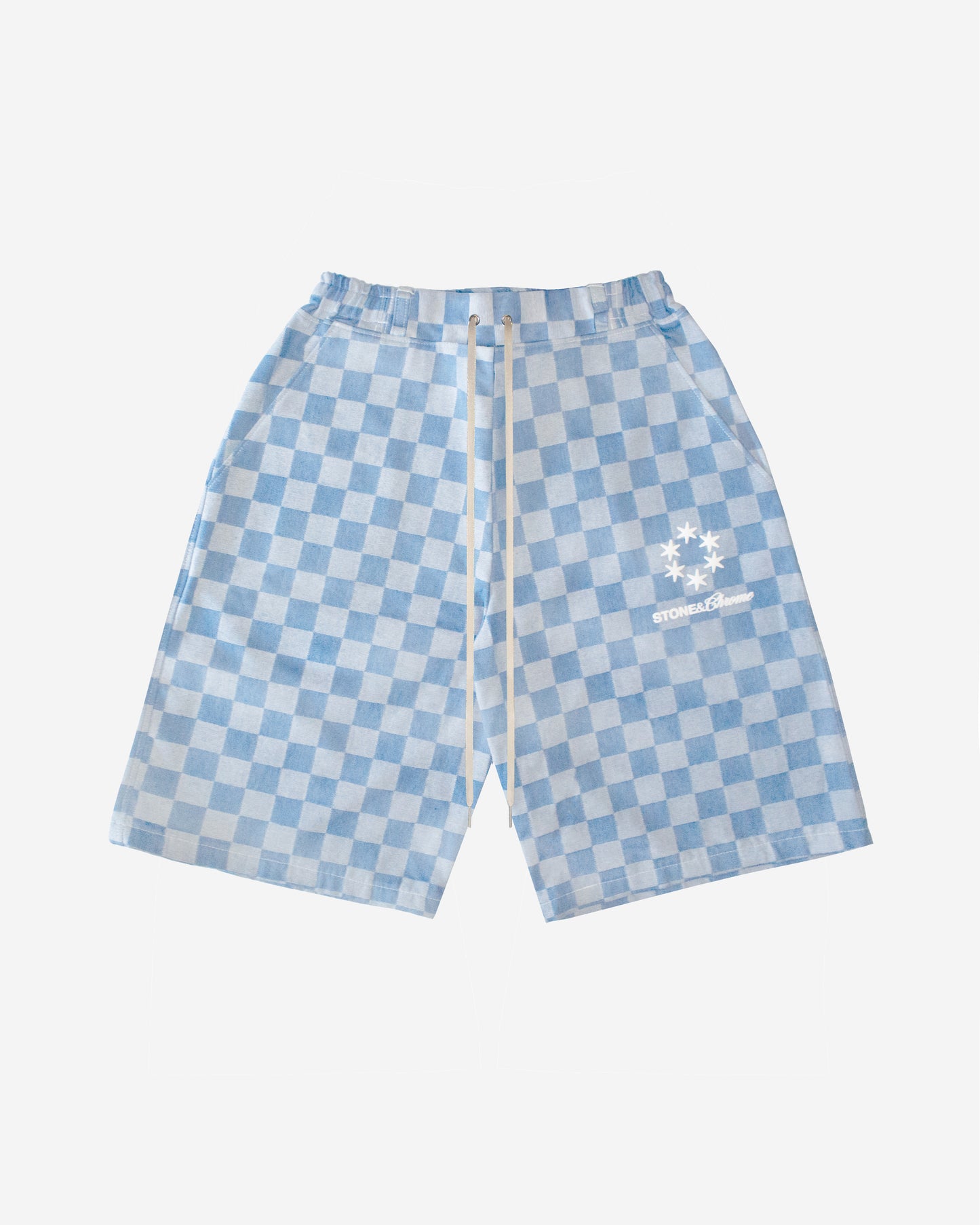 Wide Jorts - Light Checkered