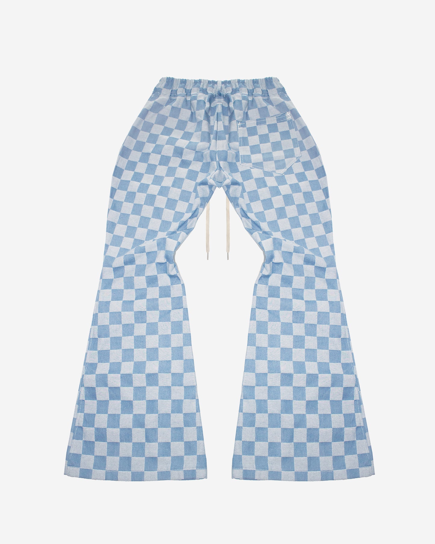 Flared Denim Pants - Light Checkered lo