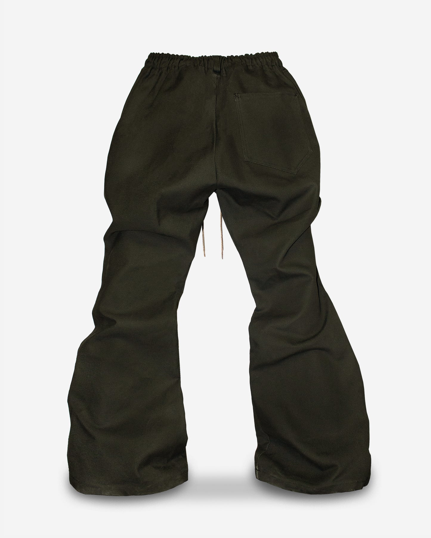 Star Flared Pants - Moss