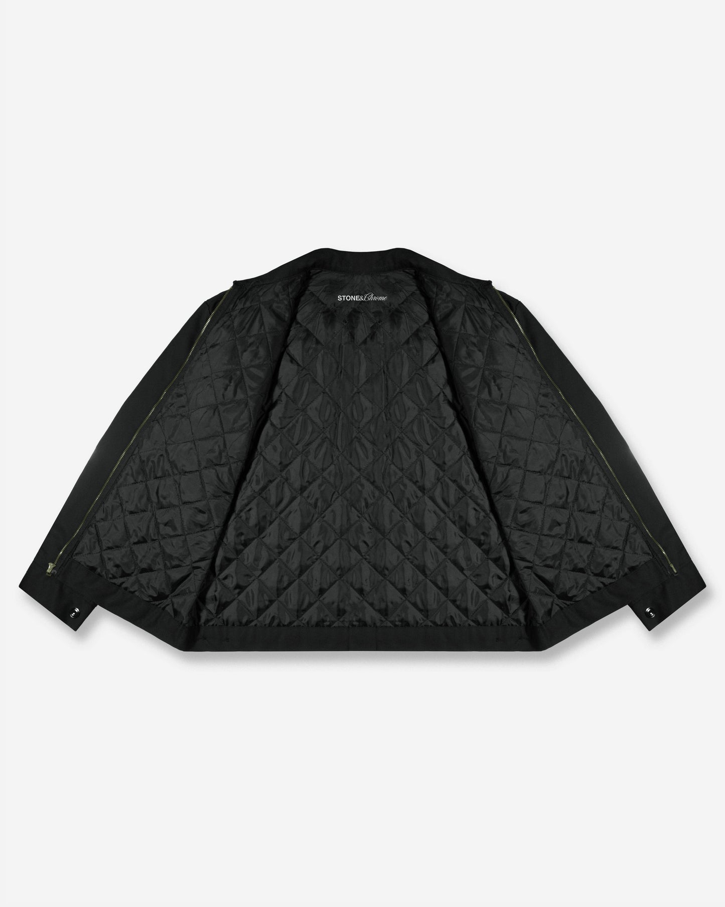 Varsity Worker Jacket - Black