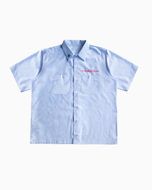 Persevere Button Up - White Striped