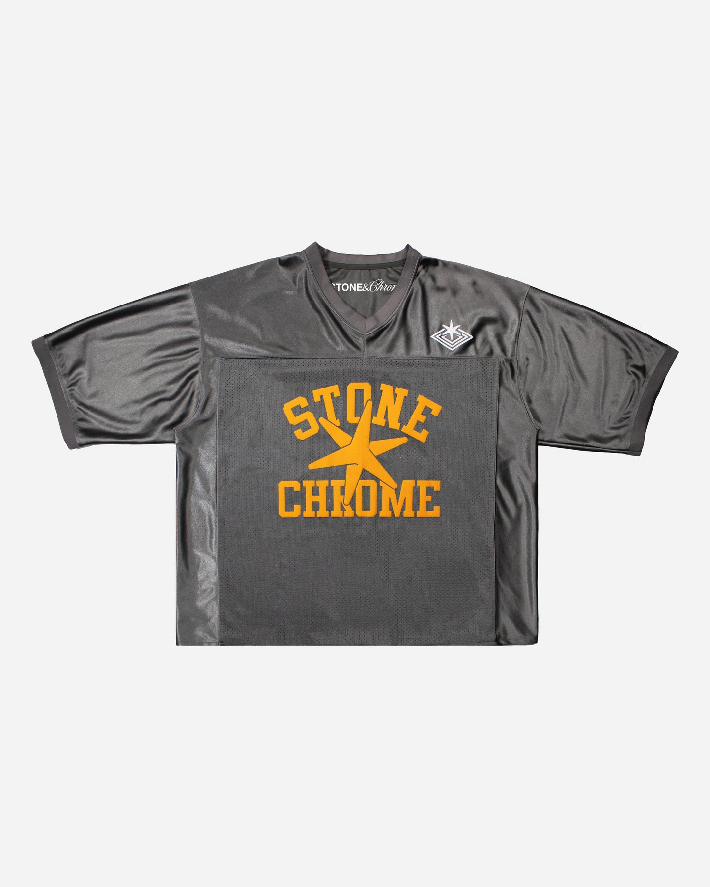 Cropped Football Jersey - Gray