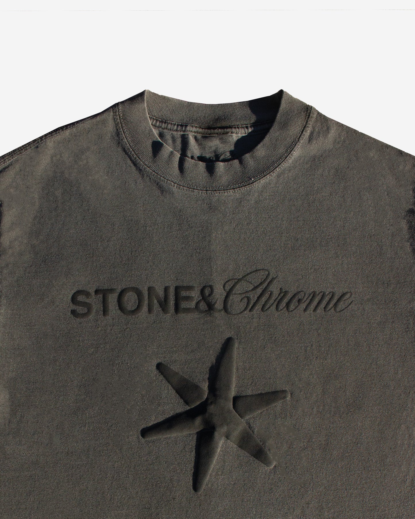 Logo Crop Shirt - Vintage Gray