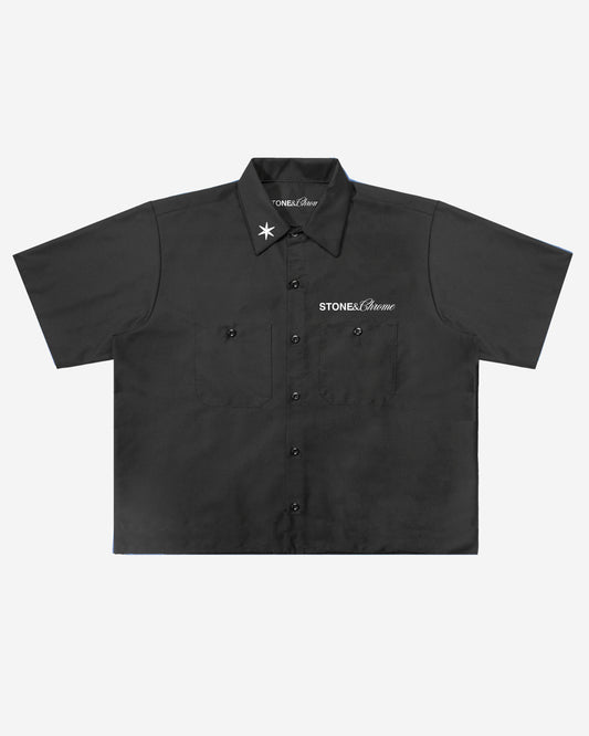 Persevere Button Up - Dark Gray