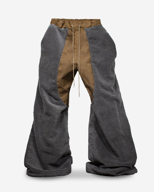 Towel Wide Pants - Brown Gray