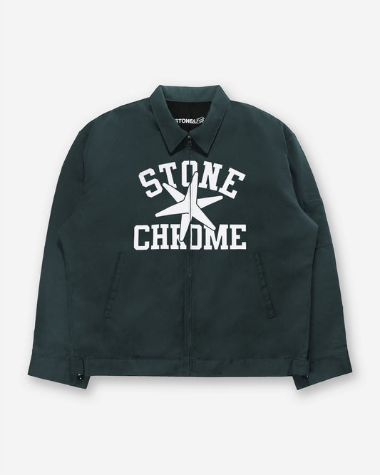 Varsity Worker Jacket - Spruce Green