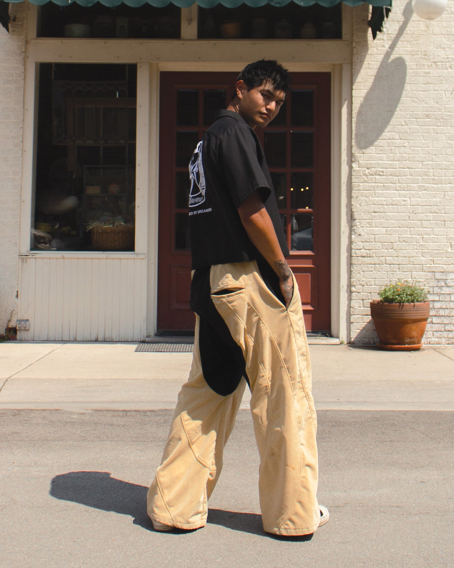 Saddle Wide Pants - Canary